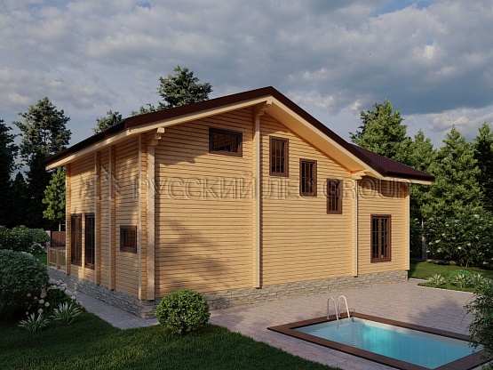 Дом из бруса проект САФДИ 239,0м2 13,4х12,0