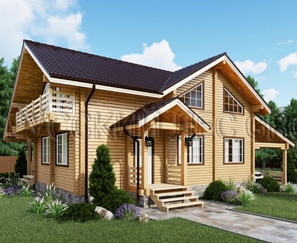 Дом из бруса 9,6 х 11,3, проект - ГАУДИ