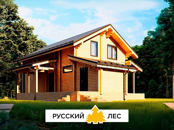Дом из бруса проект НОЙМАН 219,11м2 14,1х8,8