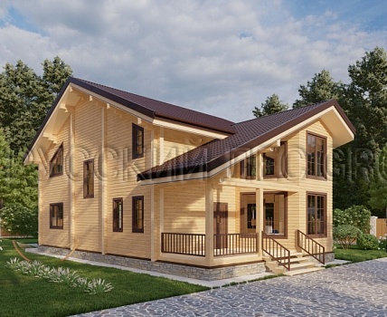 Дом из бруса 17,35 х 9,1, проект - КЛЕНЦЕ