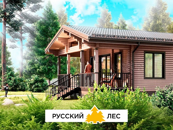 Дом из бруса проект СЯО 83,5м2 13,0х7,0