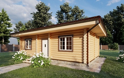 Дом из бревна 5,50 х 9,50, проект - ДОНАТО