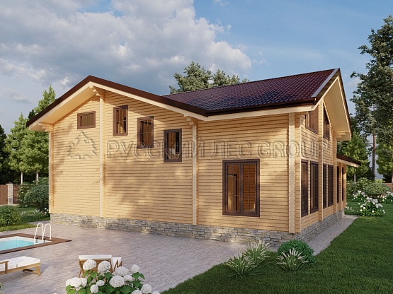 Дом из бруса проект САФДИ 239,0м2 13,4х12,0